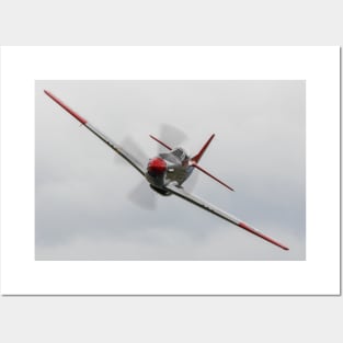 P-51D Mustang Head-On Flyby Posters and Art